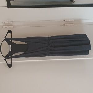 Abercrombie & Fitch Navy Dress With Drawstring Fitted Waist